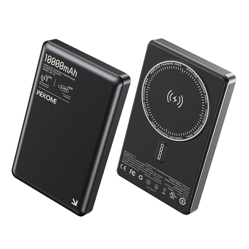 WEKOME WP-67 10000mAh Power Bank 15W Magnetic Wireless Charger External Battery Pack WEKOME WP-67 10000mAh Power Bank 15W Magnetic Wireless Charger External Battery Pack